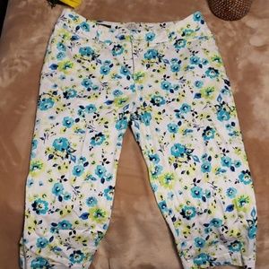 Flower cotton pants